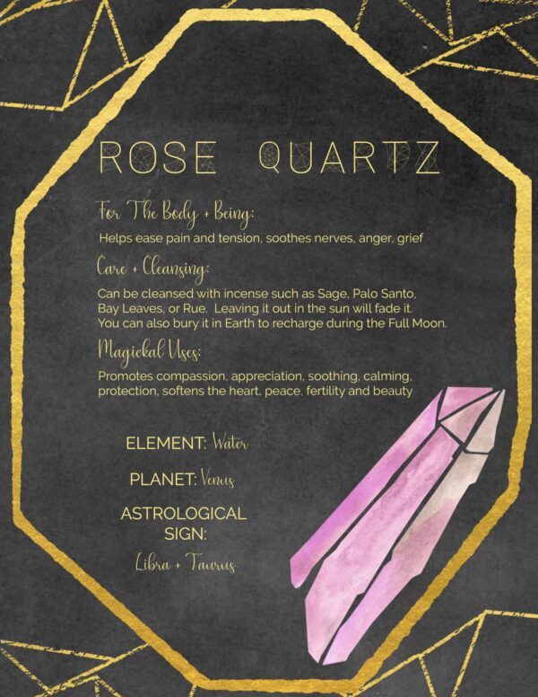 Rose Quartz Book of Shadows Page